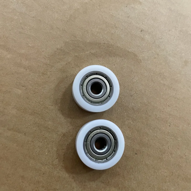 8Pcs   M6/M8 plastic white nylon PA bearing glass sliding door sliding pulley BS60830-7  608 with screws