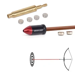 Tactical Arrow Laser Sight for Bow and Crossbow Red Laser Bore Sight Bow Sight For Compound Bow Hunting Laser Collimator Kit