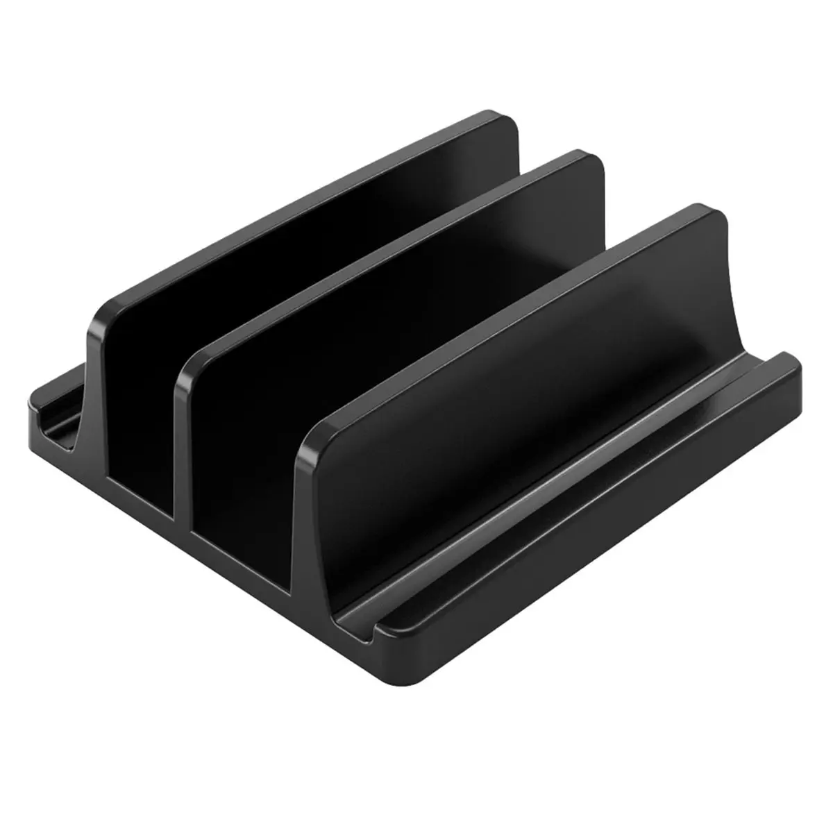 PROFESSIONAL USE Vertical Laptop Stand, 2 Slots Desk Laptop Holder & Laptop Docking Station Stand for Tablet Phone - Universal