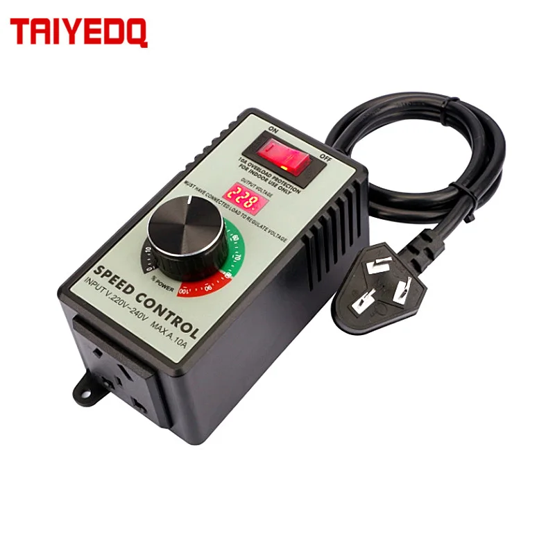 220V Angle Grinder Governor Speed Controller Hand Drill Polishing Machine Fan Stepless Speed Control Switch