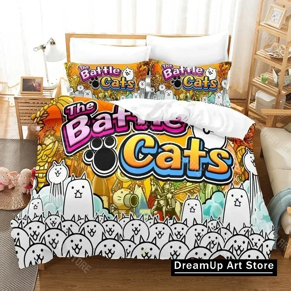 Exquisite 3D Print The Battle Cats Unite Bedding Set Boys Girls Twin Queen King Size Duvet Cover Pillowcase Bed Boys Adult Home