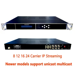 8 12 16 24-channel IP (HLS/SRT/RTSP/UDP/RTMP) to RF DVB-T ATSC ISDBT DVB-C DTMB Modulator ASI to RF CATV front-end equipment