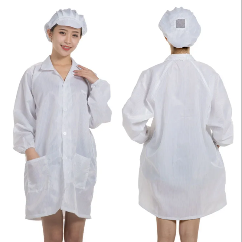 Anti-Static ESD Safe Premium Lab Jacket Clean Dust Coat  Work clothes for Men and Women