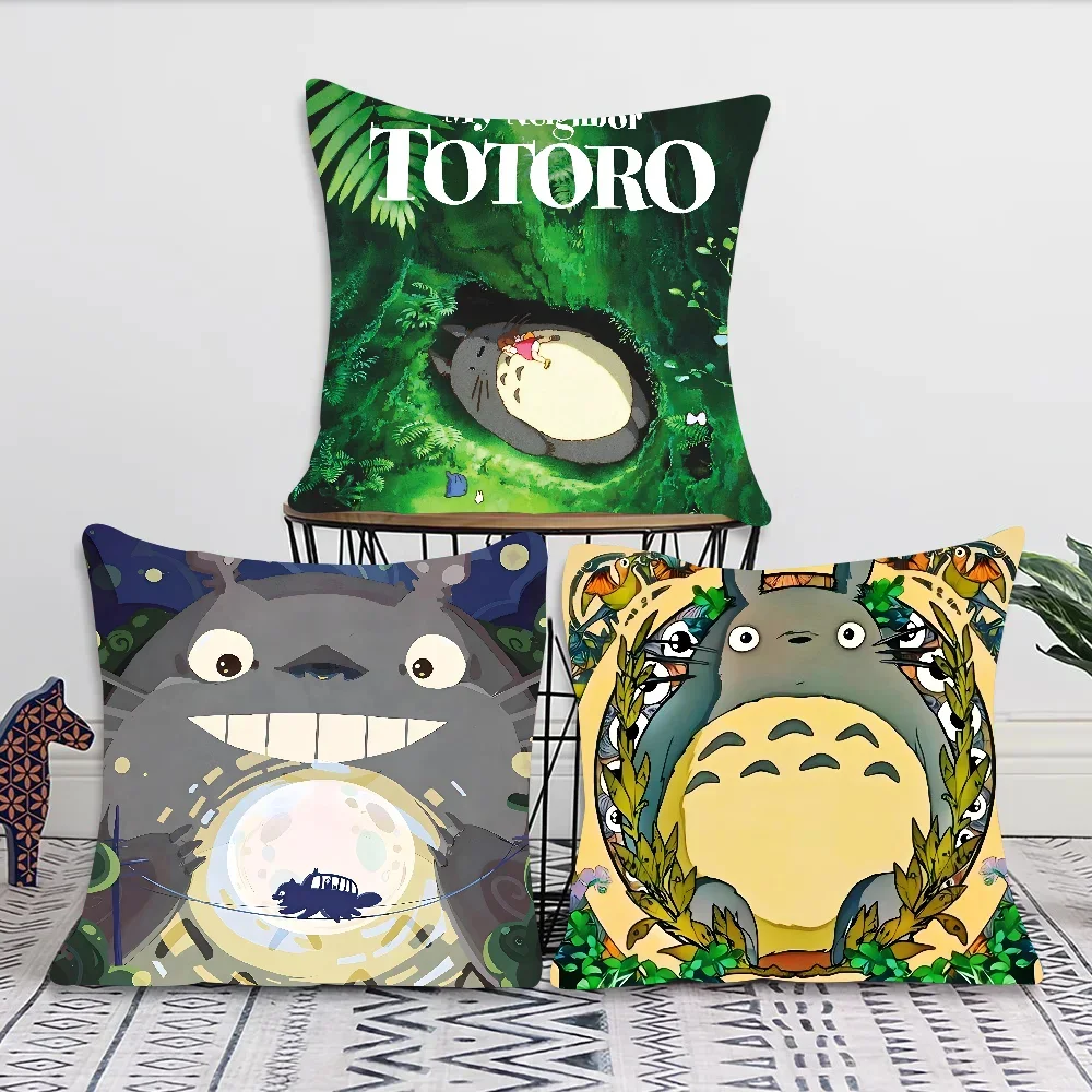 Anime M-My N-Neighbor Totoro Vintage Pillow Bedroom Sofa Leisure Comfort Cushion Car Living Room Home Decoration