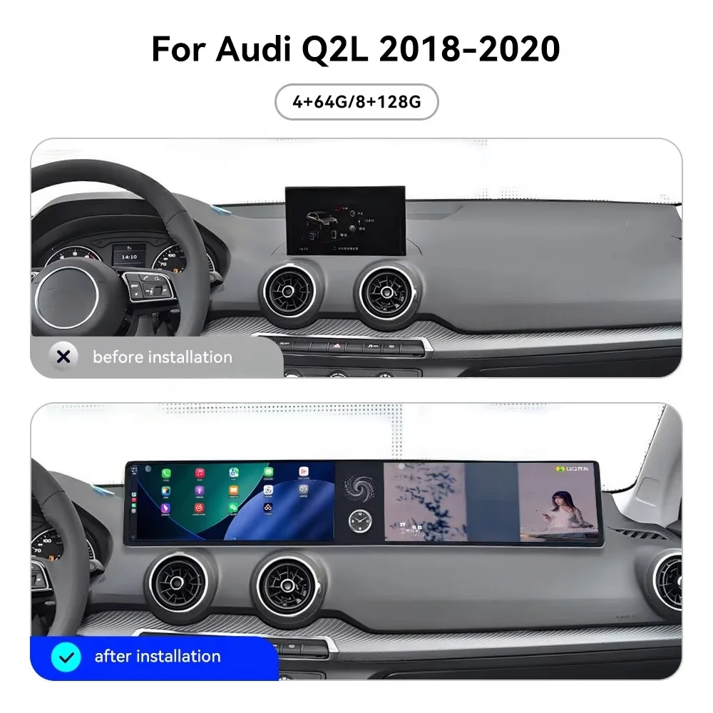 CarPlay Android 14 Auto Dual 12.3