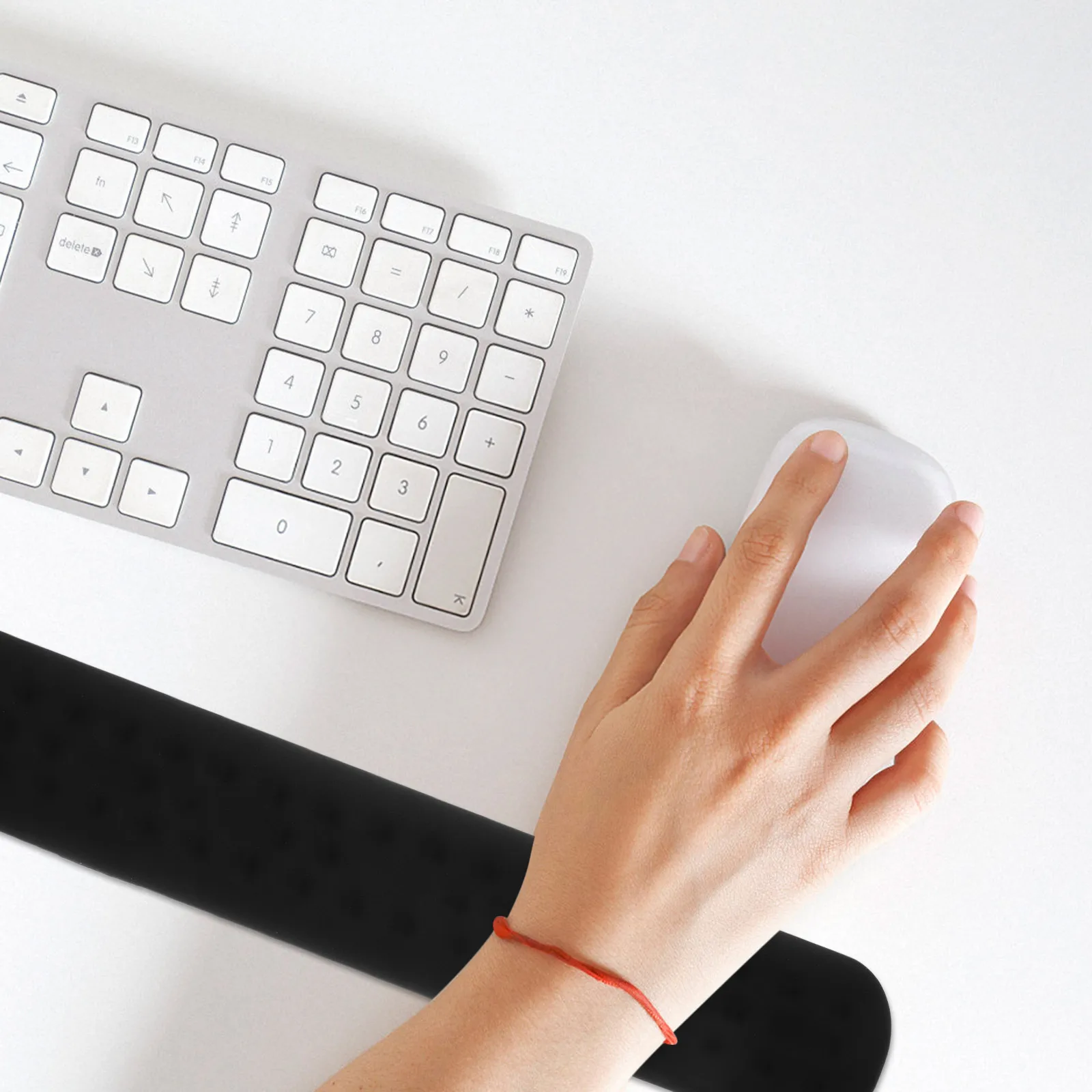 

Memory Wrist Pad Mouse Pads Arm Rest Keyboard Human Body Palm Black Cloth Adjustable