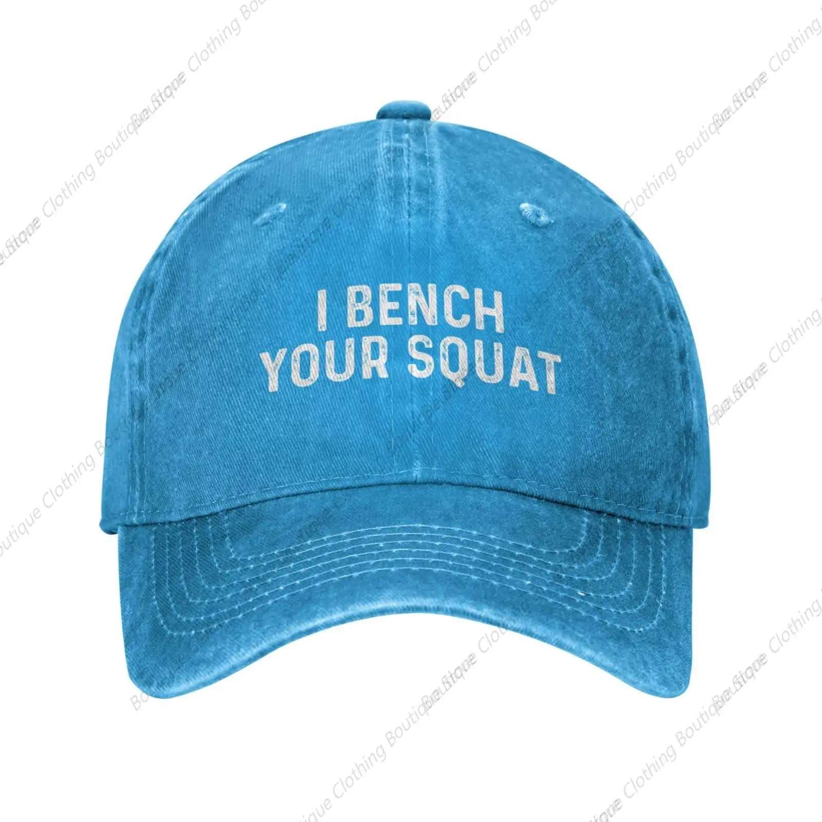 I Bench Your Squat Cap Men Baseball Cap with Design Caps Blue