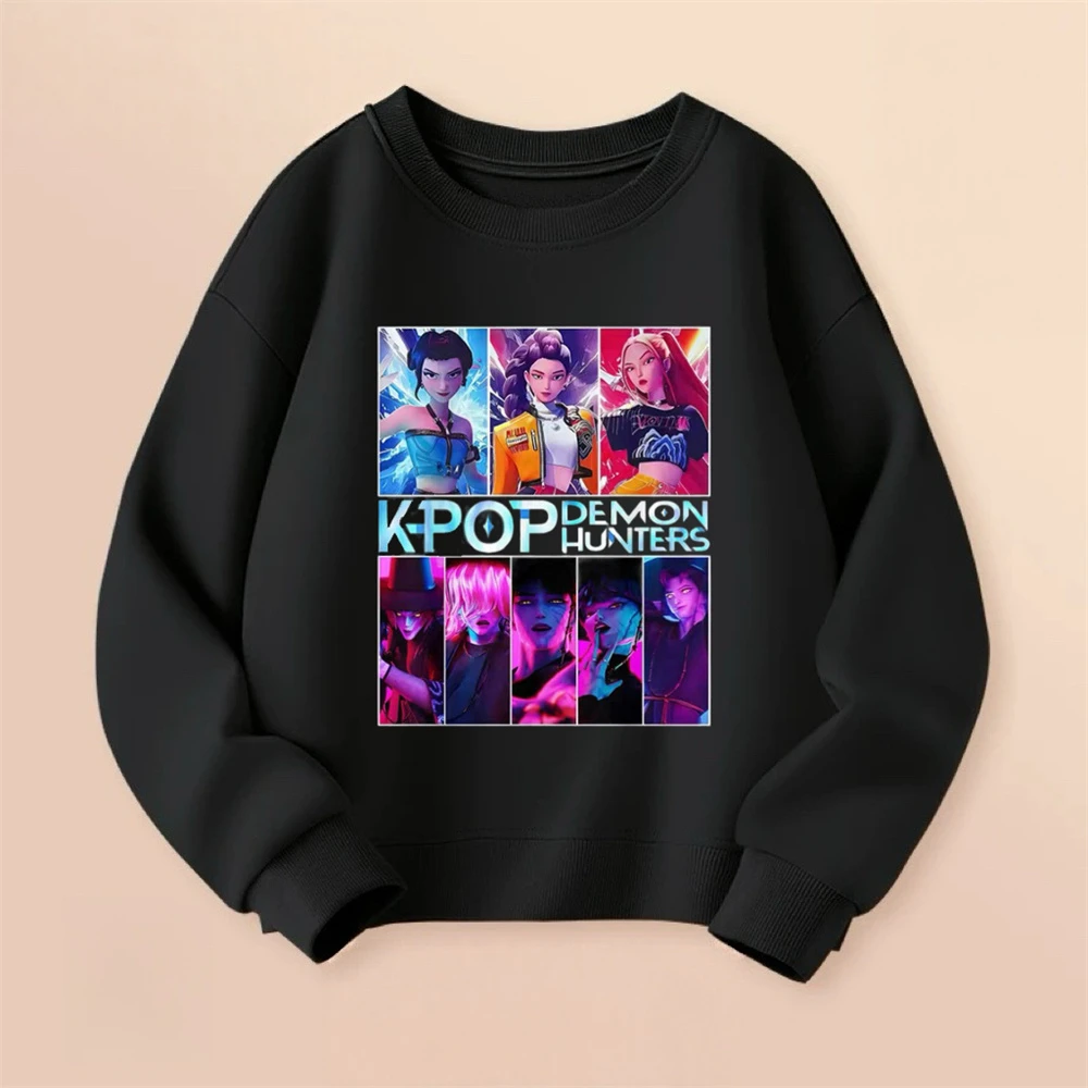 بلوزات مطبوعة أزياء عارضة الملابس نمط جديد الأطفال الكرتون هوديي طفل بنين بنات شيطان الصيادين قمم لباس خارجي