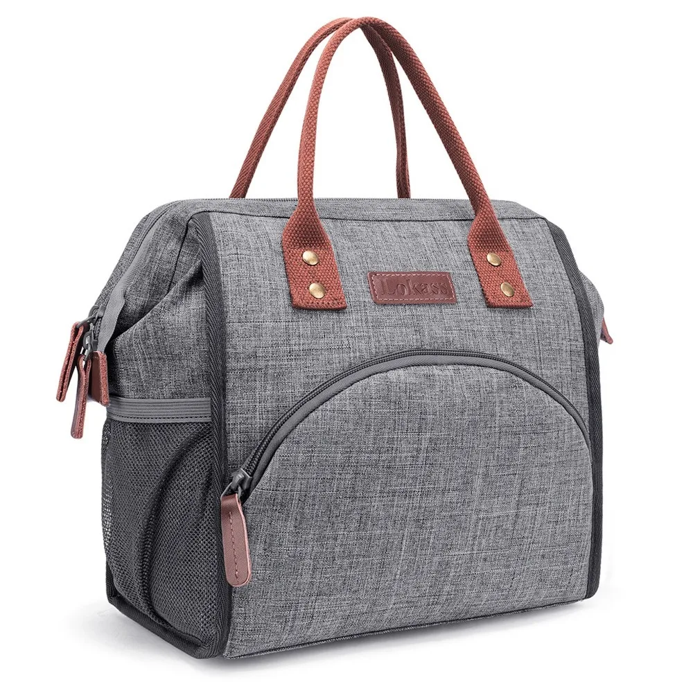 

Hot Oxford Cloth Lunch Bag Heat Preservation Multiple Pockets Picnic Bag Portable Durable Lunchbox Gifts