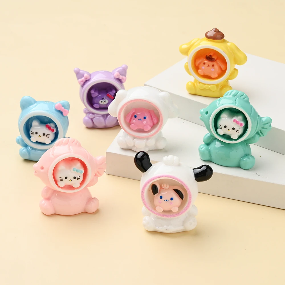 

3 шт., тематические бусины Sanrio, космический костюм, смоляные бусины для детского ожерелья, браслета, сделай сам, цепочка для соски, ювелирные аксессуары