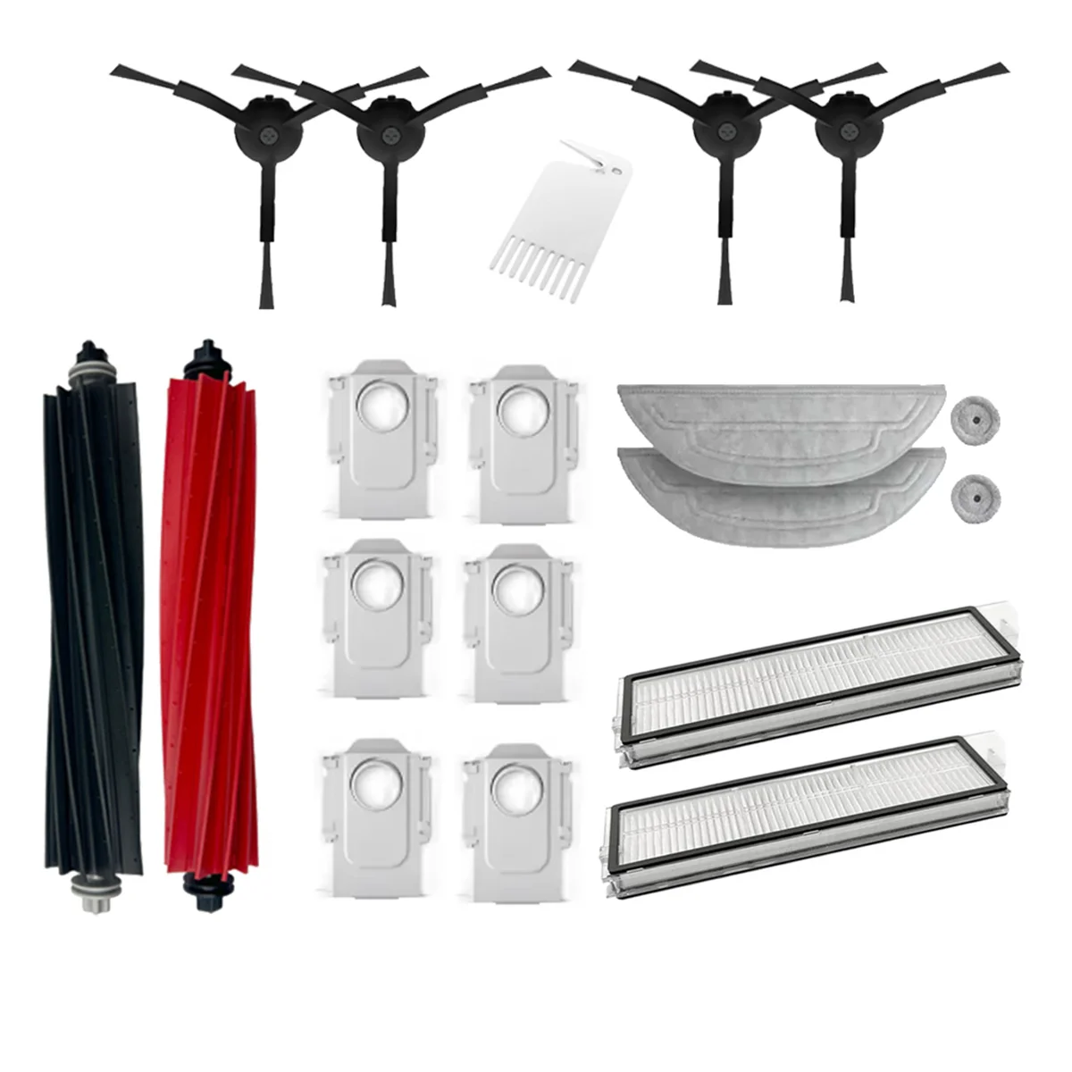 |Great Sell| 19 Pcs for S8 MaxV Ultra/S8 Max Sweeping Robot Cleaner Parts Replacement Main Side Brush Mop Filter Set