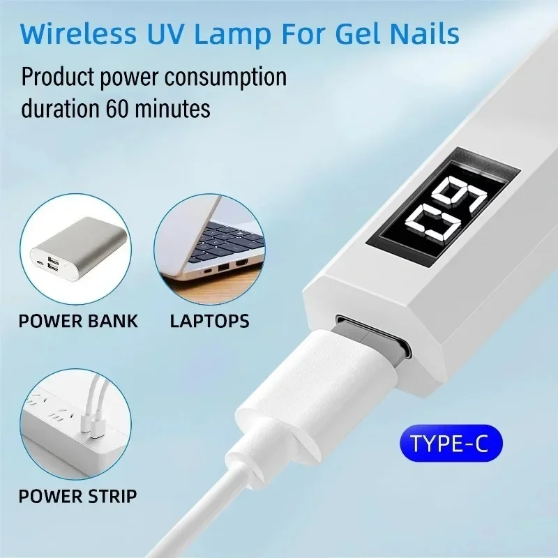 Máquina secadora de unhas usb, lâmpada uv led para unhas, mini lâmpada portátil para esmalte em gel, caneta lanterna de secagem rápida