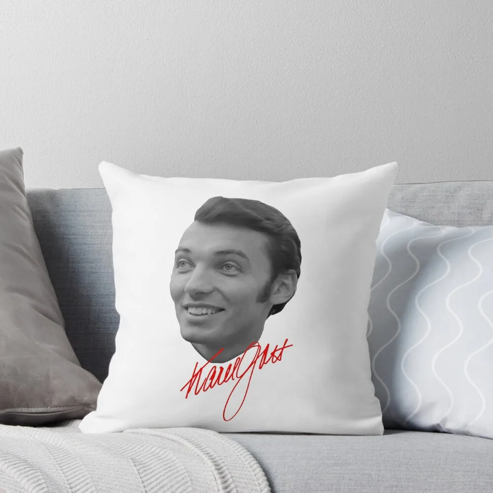 Karel Gott with signature Throw Pillow New year pillow