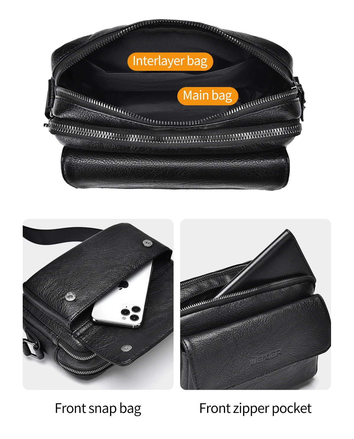 Mensageiro masculino sacos de ombro crossbody, pequeno pacote de estilingue para trabalho, negócios, pacotes impermeáveis, bolsa bolsa