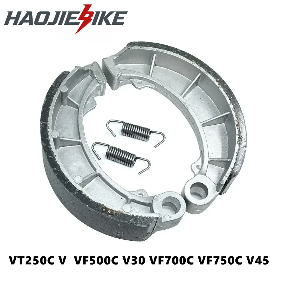Para Honda VT250C V Twin Magna 94-98 VF500C V30 Magna 84-85 VF700C 1984 VF750C V45 Magna 82-83 Juego de zapatas de freno trasero con resortes