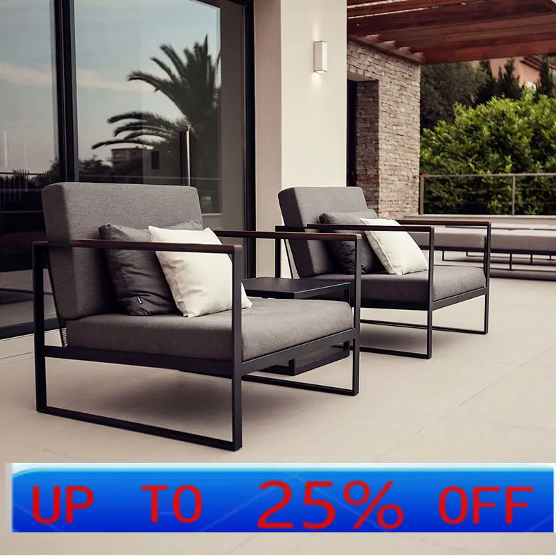 LTT outdoor courtyard open-air garden balcony waterproof sunscreen leisure rattan chair furniture combination