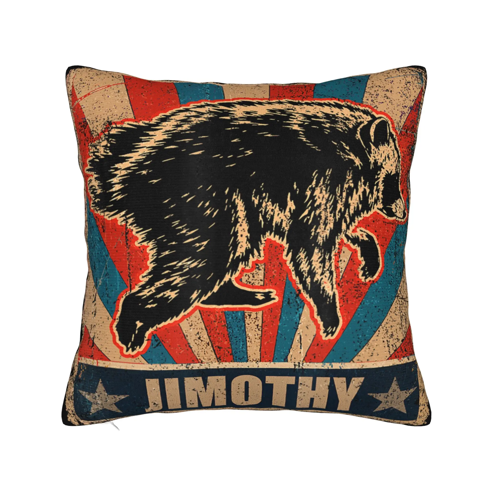 Jimothy Viral Raccoon Shirt Funny Trash Panda Wildlife Pillowcases Trendy Pillow Case For Sofa Car Home Decor Comfy Pillow Cover
