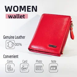 Free Gift Leather Wallet Women Small Solid Cute Ladies Mini Fast Snap Hasp Zipper New Short Coin Purse Fashion Little Money Bag