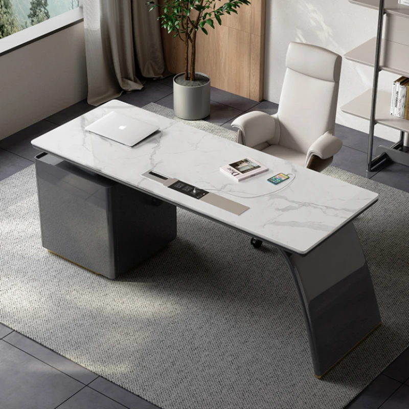 طاولة كمبيوتر جميلة مصممة للمكتب الحديث للاستوديو الشمالي الخشبي للكمبيوتر المحمول مكتب أبيض أثاث مكتب طاولة تنفيذي