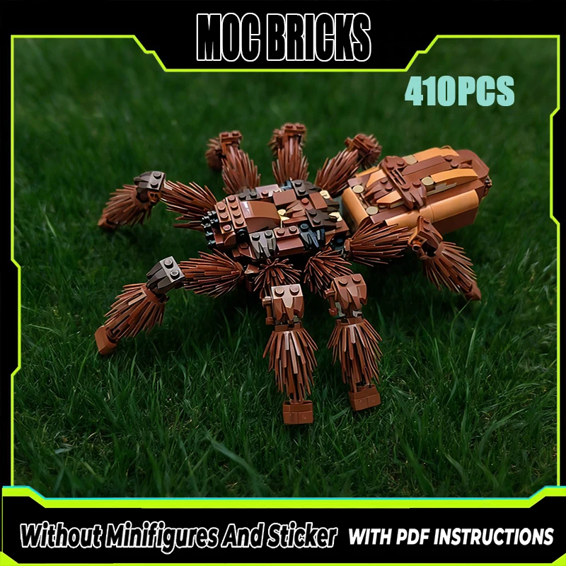 

Изысканный новый продукт: конструктор MOC, модель животного — паук-волк, технологичный модульный набор для детей, подарок, набор для самостоятельной сборки.