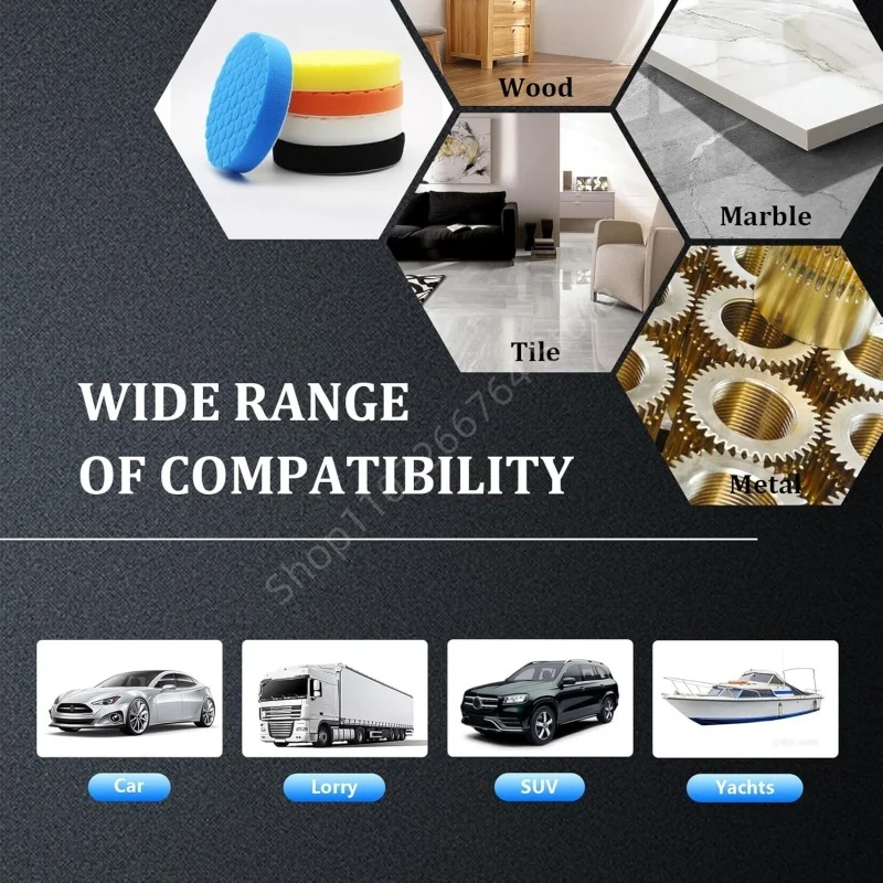 5Pcs แผ่นขัดรถยนต์ชุด Auto 3/4/5/6/7 นิ้ว Self-Adhesive Buffing Waxing ฟองน้ําล้อขัด Pad สําหรับรถขัดเจาะ