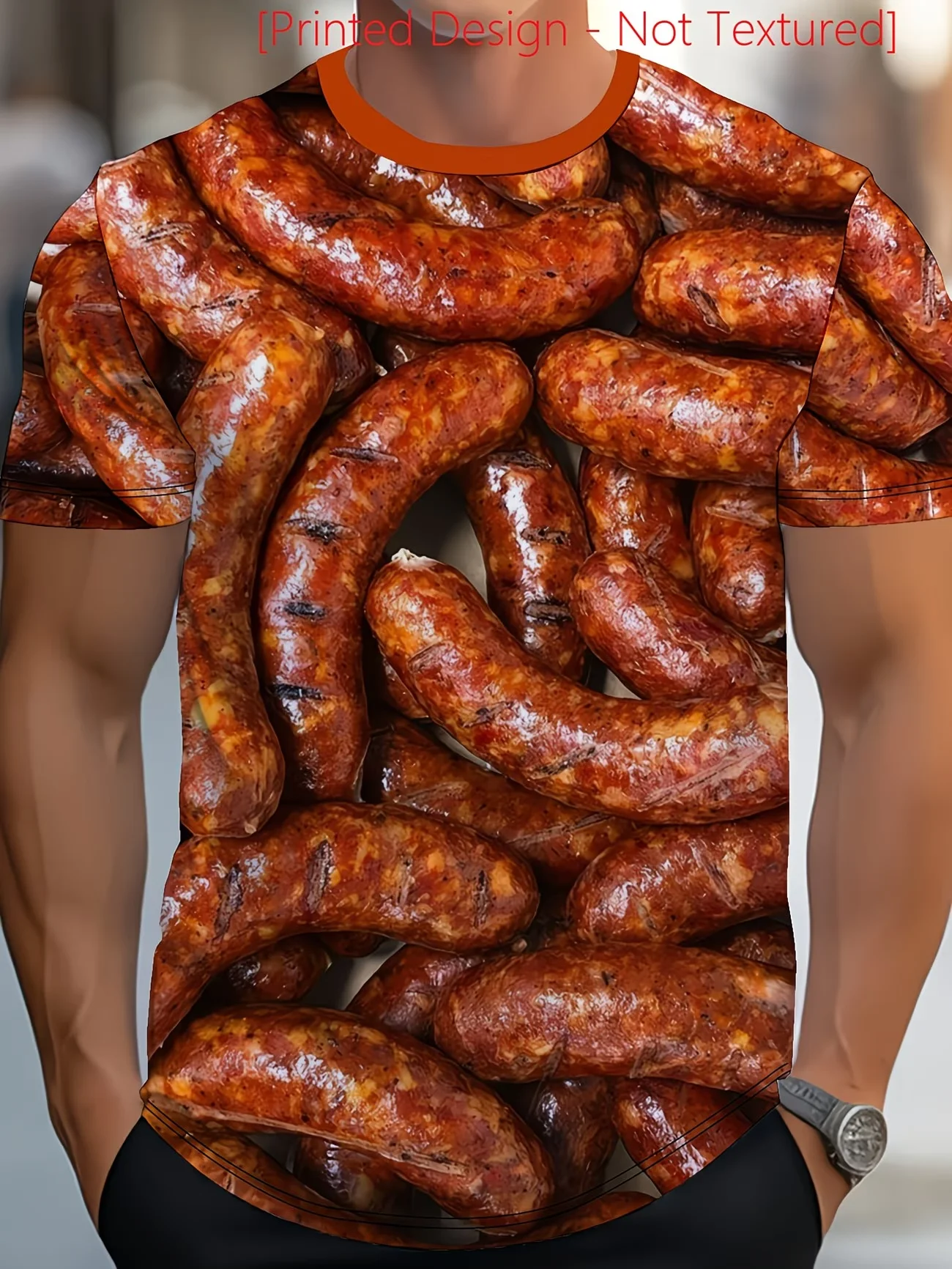 3D Printing In Food - Kaos 3D Print Motif Sosis Lucu