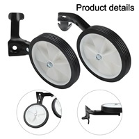 Black Bike Stabilisers Adjustable Bike Training Wheels Set Bicycle Wheel Adjustable Brackets Easy Installation Tools