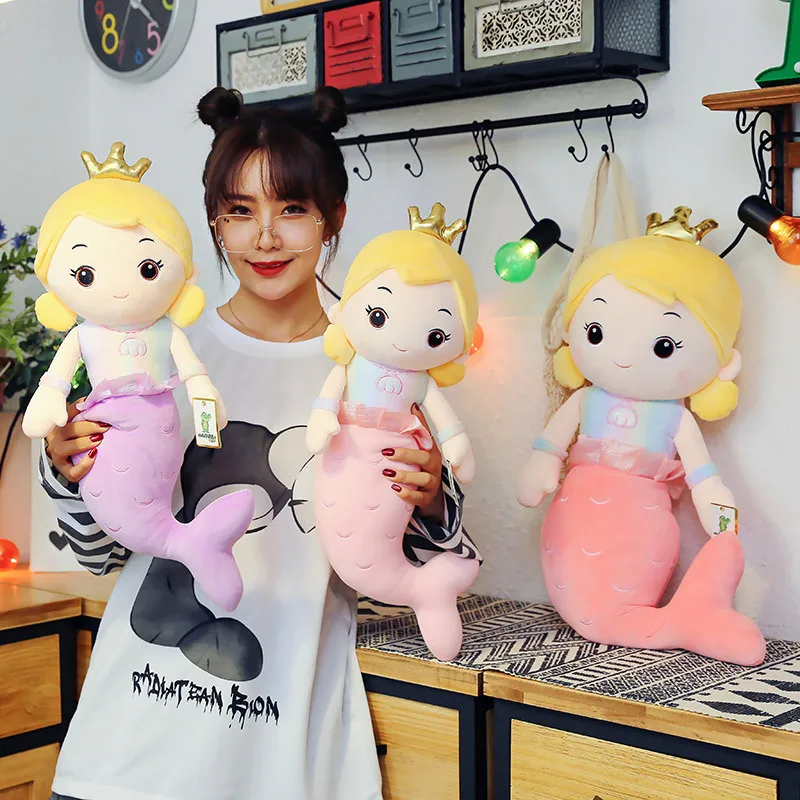 Kawaii knuffel zeemeermin gevulde pop zacht huidvriendelijk creatief zeeschepsel gevulde pop kinderen verjaardag kerstcadeau populair beste