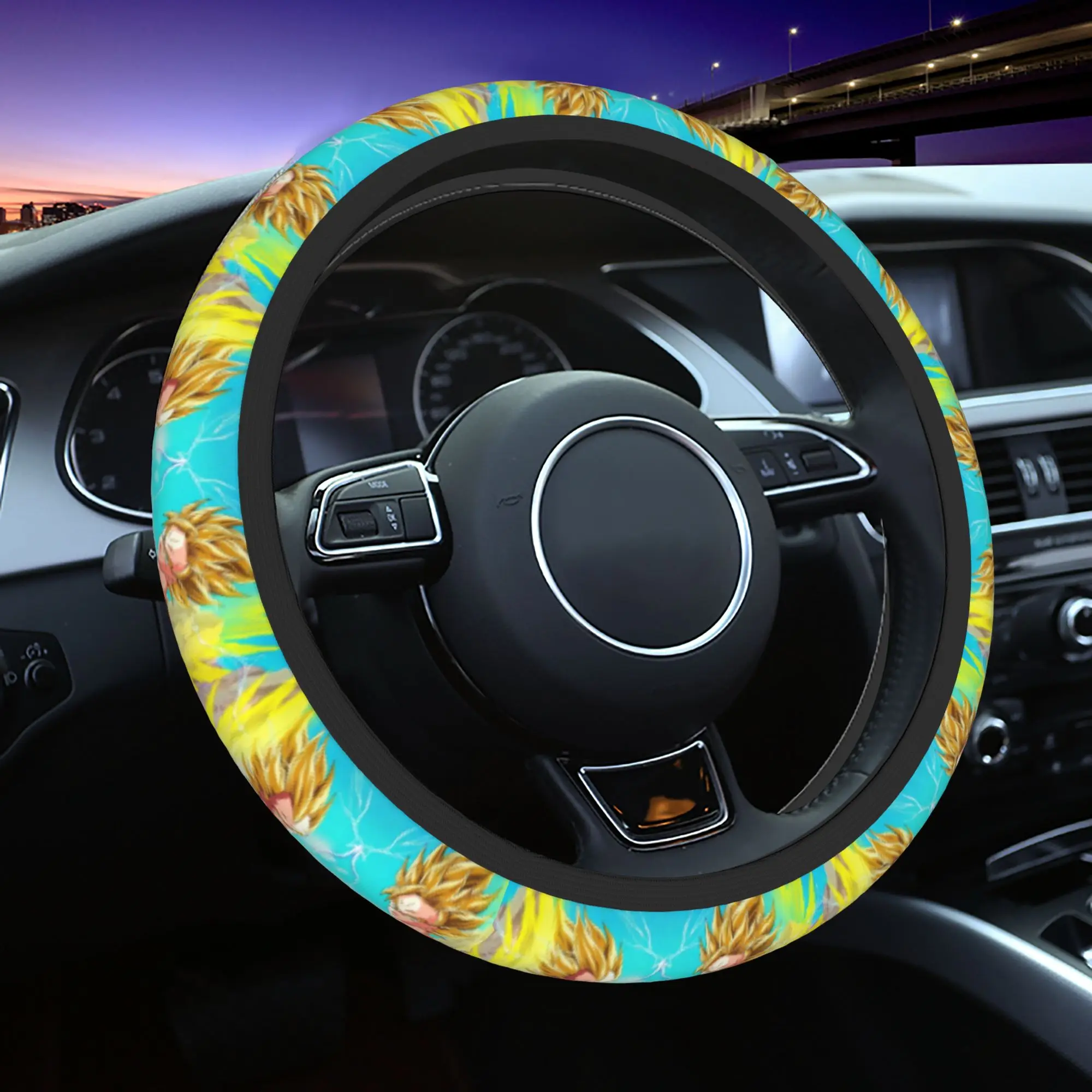 

dragonballz Car Steering Wheel Cover Non-slip Auto Steering Wheel Protector Auto Decoration Car Accessories
