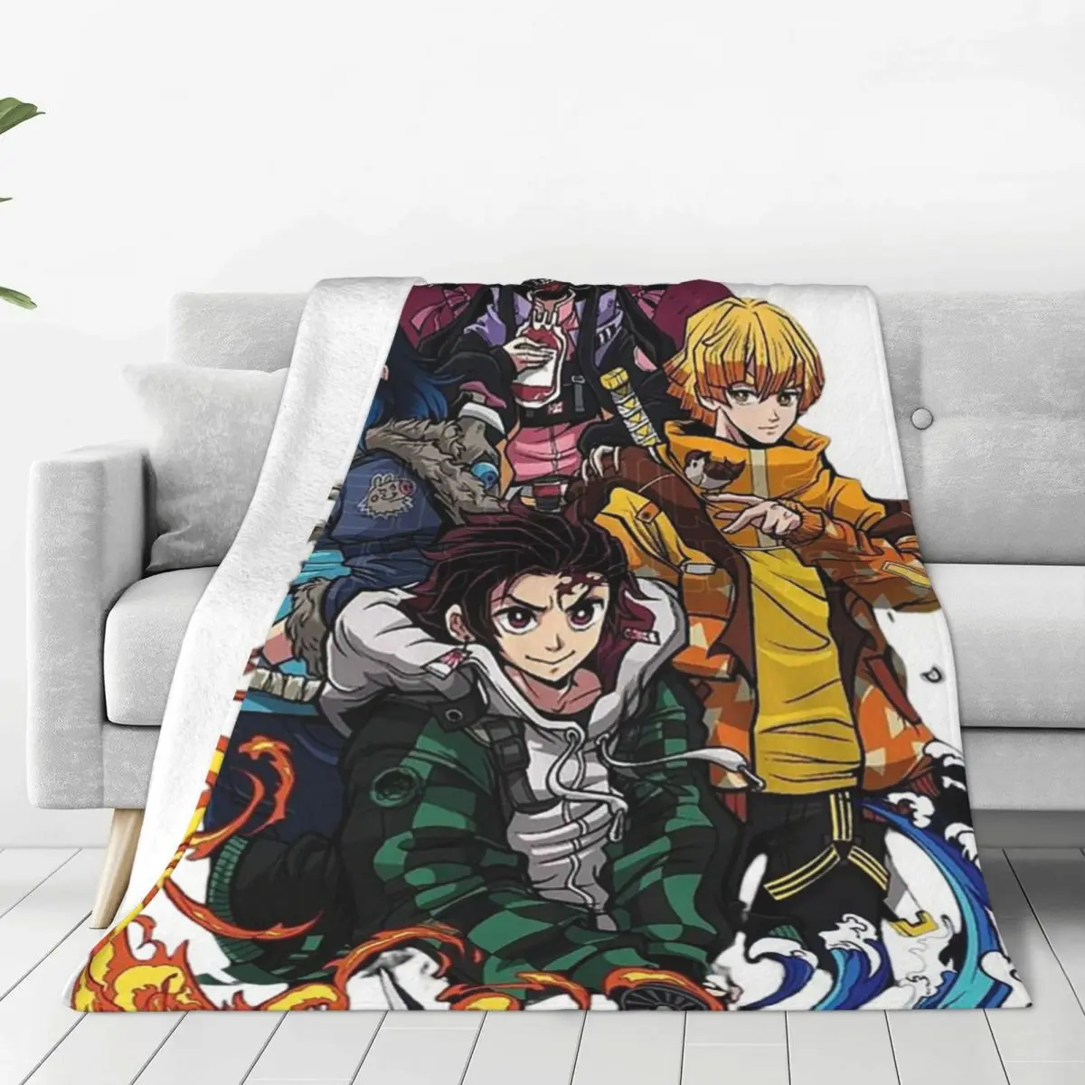 The Slayer Of Demons Blankets Fleece Multi-function Sofa Throw Blankets For Couch Bedding Travel Throws Bedspread Quilt