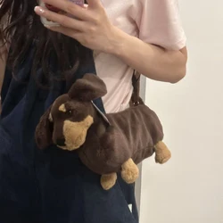 2023 New Plush Doll Cute Simulation Dog Doll Crossbody Bag Single Shoulder Bag Doll Bag Surprise Birthday Gift For Friends