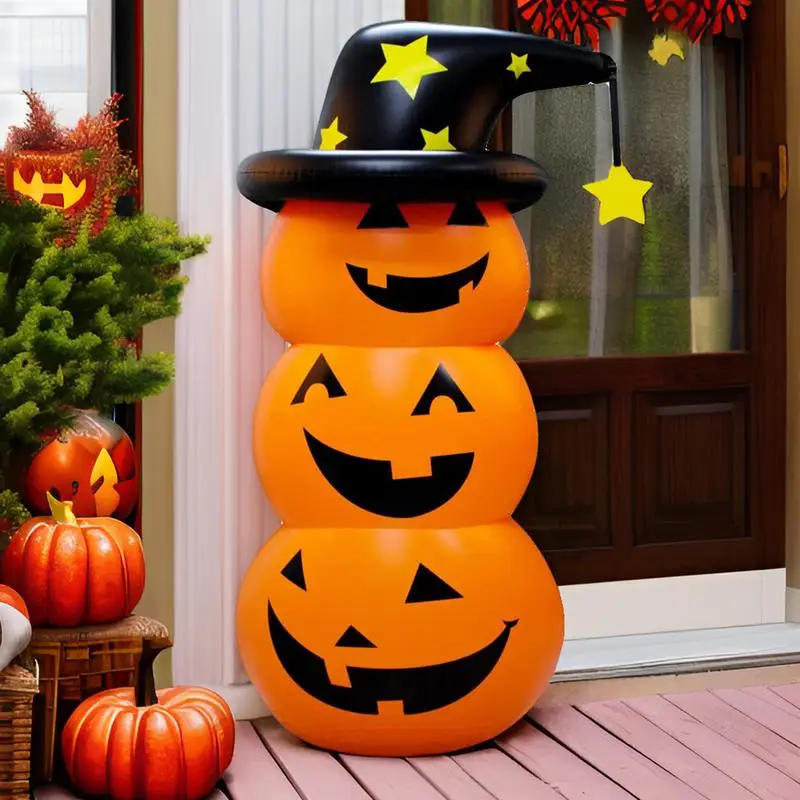 1.35m Halloween Inflatable Pumpkin with LED  Light Outdoor Decor Home Garden Yard Decorations Haunted House Props