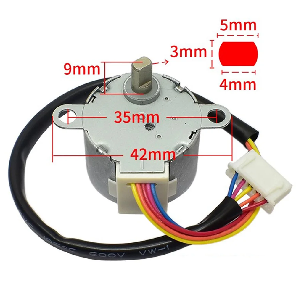 1 unidad Motor sincronizado para aire acondicionado 2P 12VDC, Motor paso a paso de paleta oscilante 28BYJ48, Motor de paleta para piezas de aire acondicionado AUX