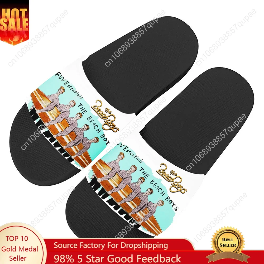 Beach Boys Band Slippers Home Water Shoes Rock Music Men Women Teenagers Beach Pool Sandals High Quality Custom Summer Slipper