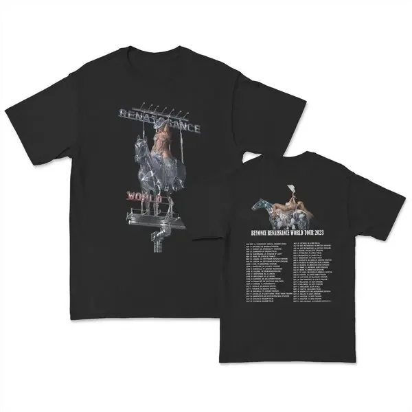 Men Women Pure Cotton World Tour Accessories Tee Shirt Adult Clothes 2024 Beyonce Renaissance Outfits oversized tshirt harajuku