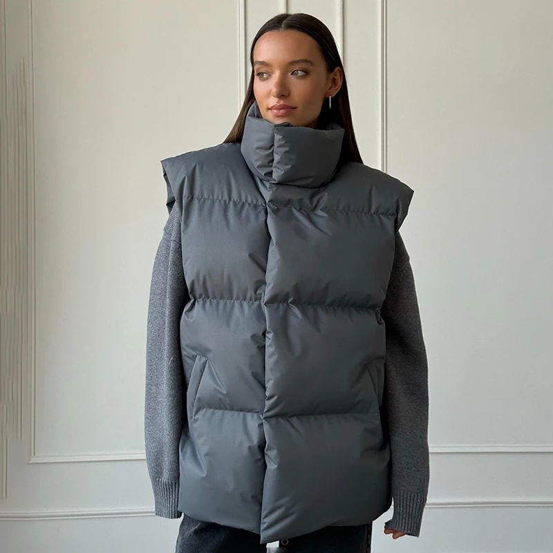 Ticketsx Women's Sleeveless Sports Casual Warm Top Autumn Winter Cotton Vest Jacket  Loose Vest Jacket Female Cotton Outfits