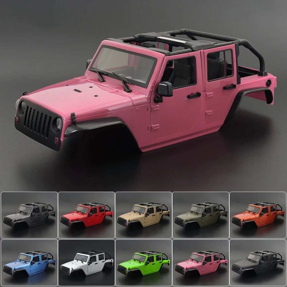 

1:10 Scale 313mm Wheelbase Wrangler Rubicon Convertible Hard Body Kit for 1/10 RC Crawler TRX4 Axial SCX10 Redcat GEN8