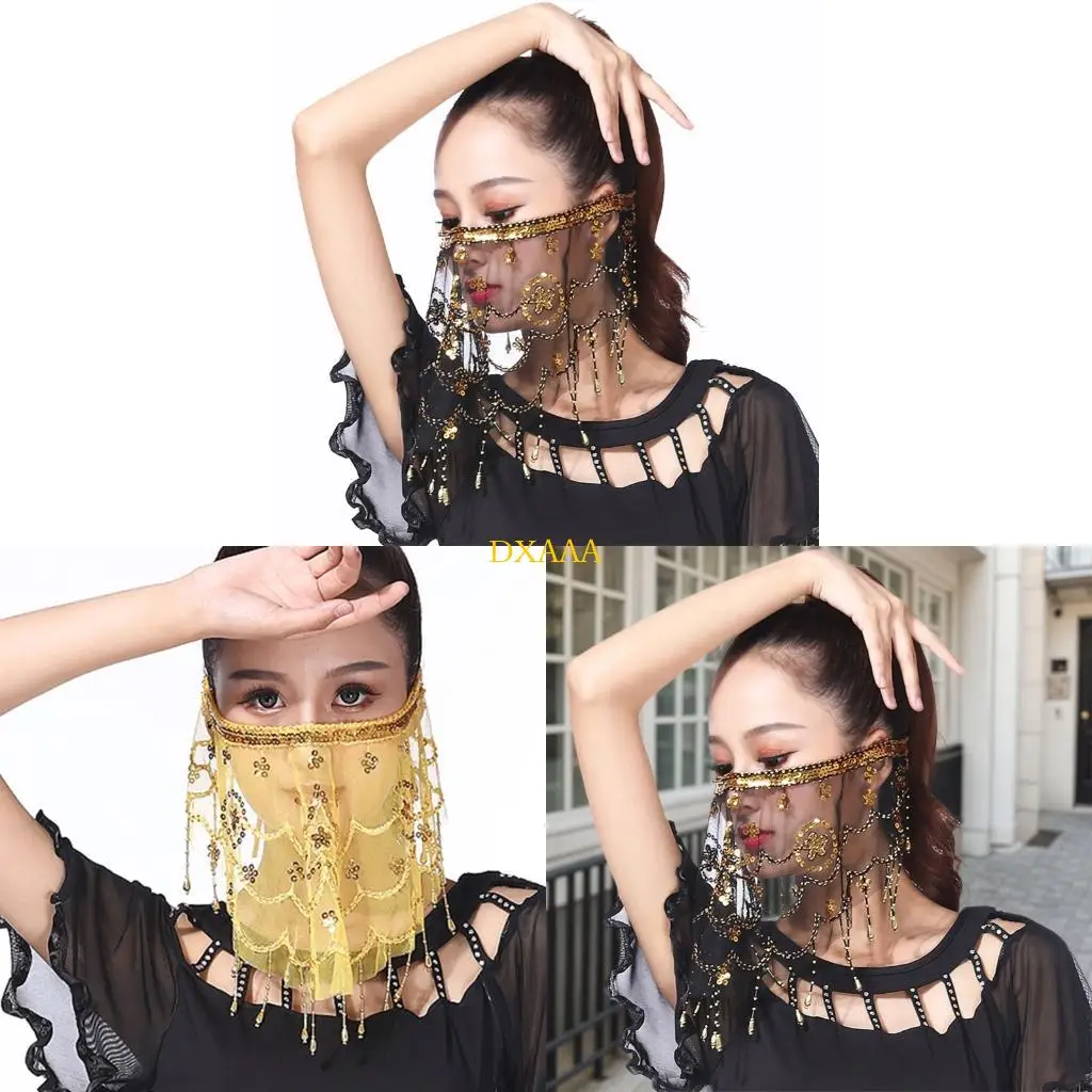 

DXAA Decorated Elastic Face Cover For Stage Presentation Themed Motion Cosplay Breathable Quick Wear Accessory
