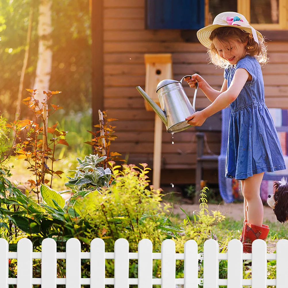 

6pcs Decorative Fence Plastic Picket Garden Edging Lightweight Durable Courtyard Partition Lawn Border Fencing For Flowerbeds