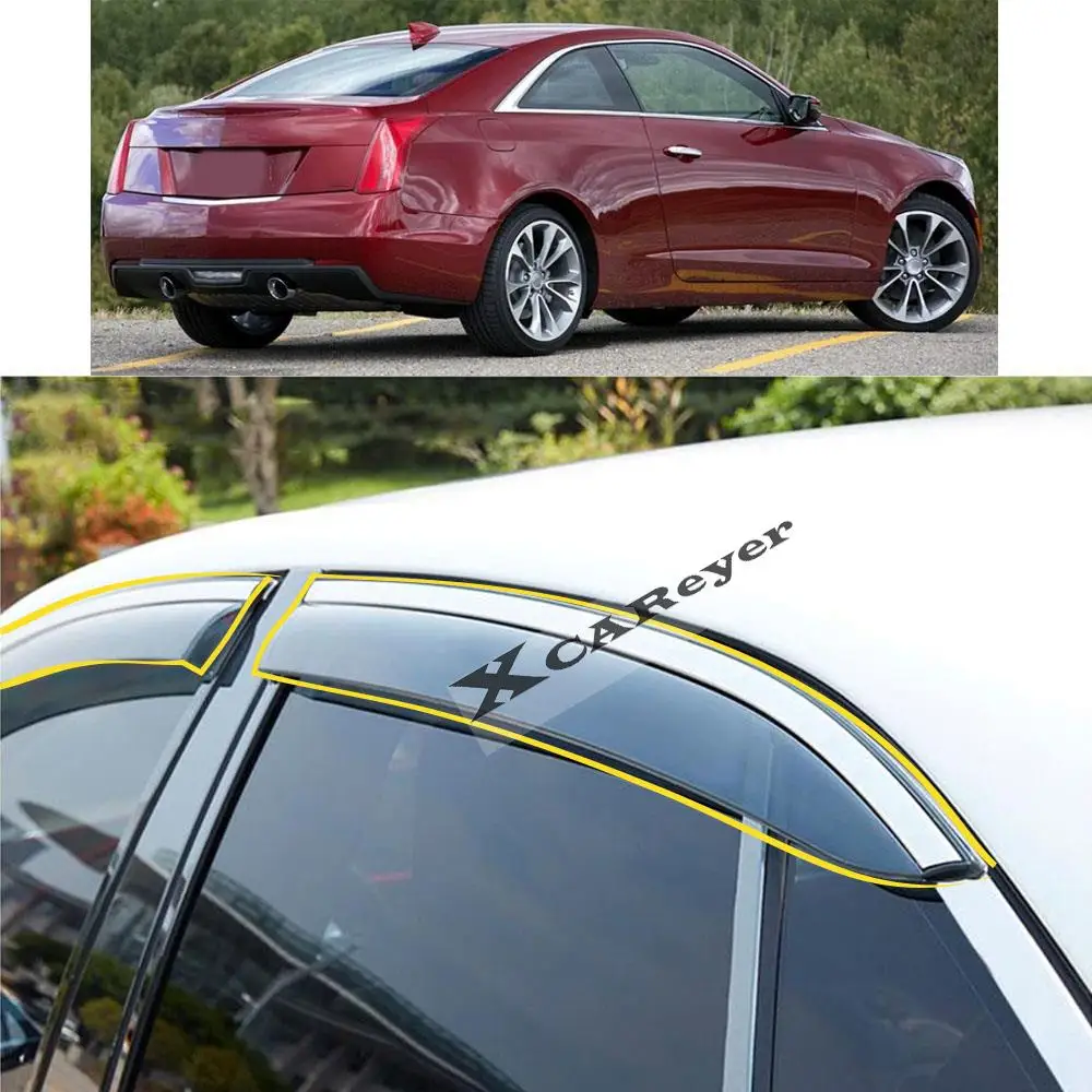 

For Cadillac ATS 2013 2014 2015 2016 2017 2018 2019 2020 Car Sticker Plastic Window Glass Wind Visor Rain/Sun Guard Vent Parts