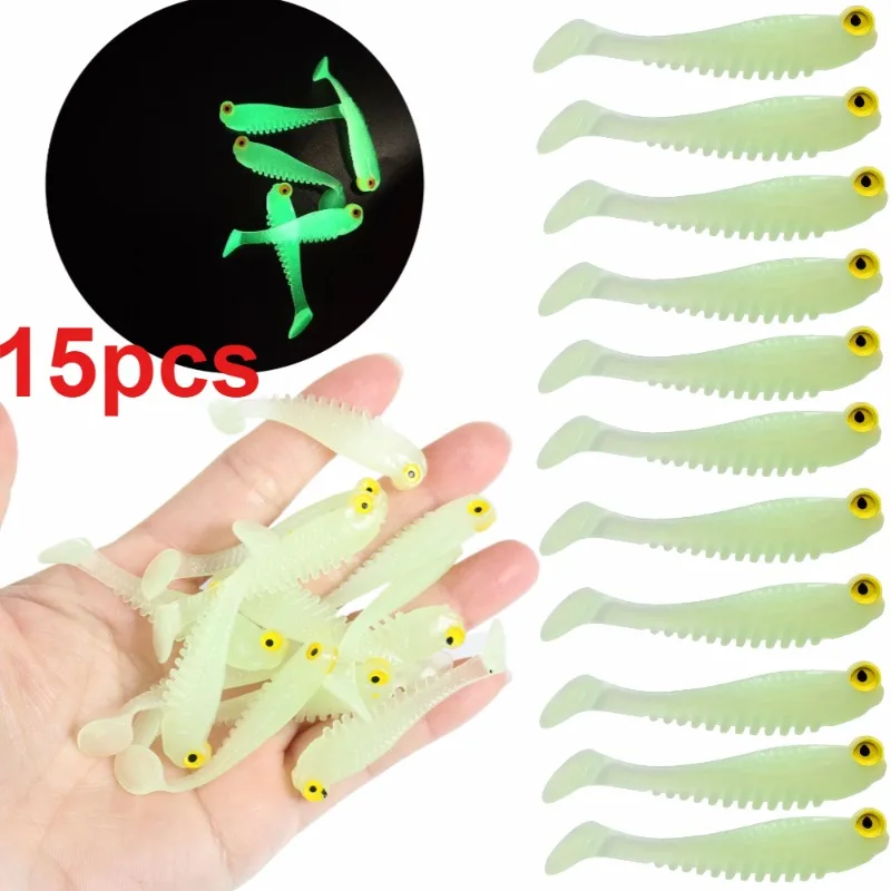 Señuelo silicona luminoso Wobbler Swimbait para lubina 5 cm 1,2g - imagen 4