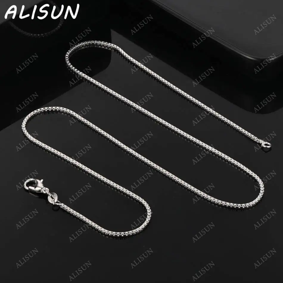 

ALISUN 925 Sterling Silver 50cm Thin Necklace For Women Men Anniversary Gift Popular Wild Fashion Romantic Jewelry