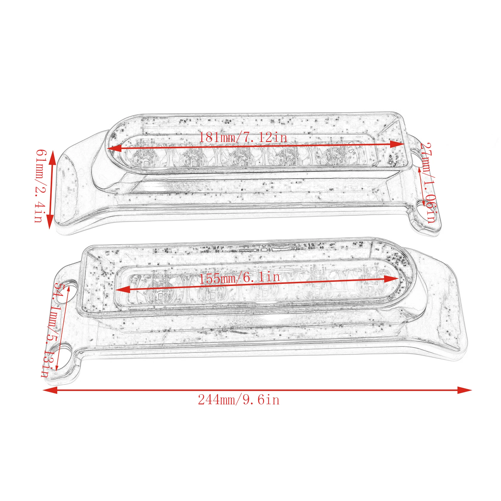 Motorcycle Rear Fender LED Run Brake Turn Lamps Saddlebag Side Filler light For Harley Touring Electra Glide Road Glide 2014-Up