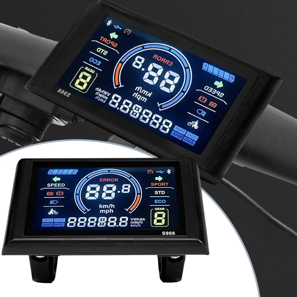 Electric Bike Display Control Control Display Electric Bicycle LCD S966 No 2 Protocol Panel 24 72V 5pin Agreement