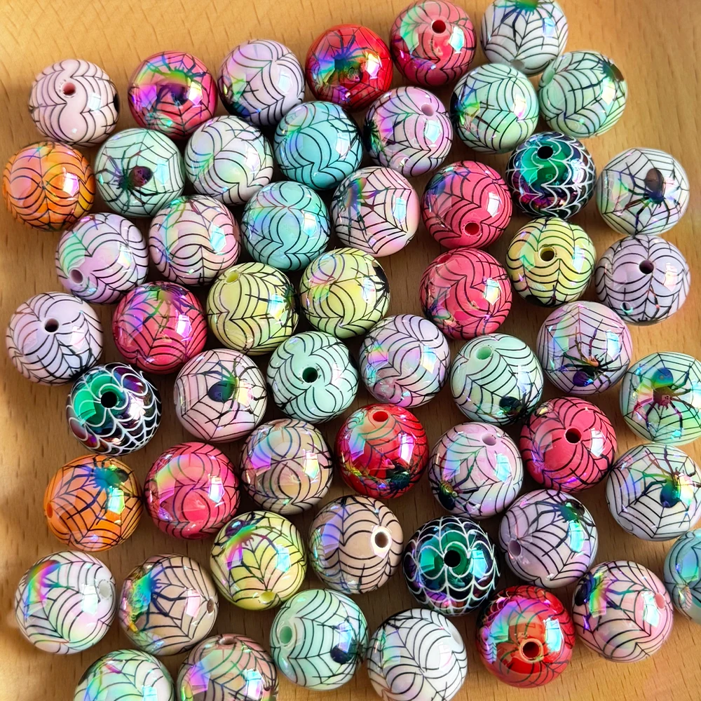 

Cordial Design 100Pcs 16*16MM Jewelry Findings & Components/DIY Print Beads/Aurora Effect/Hand Made/Round Shape/Acrylic #18999