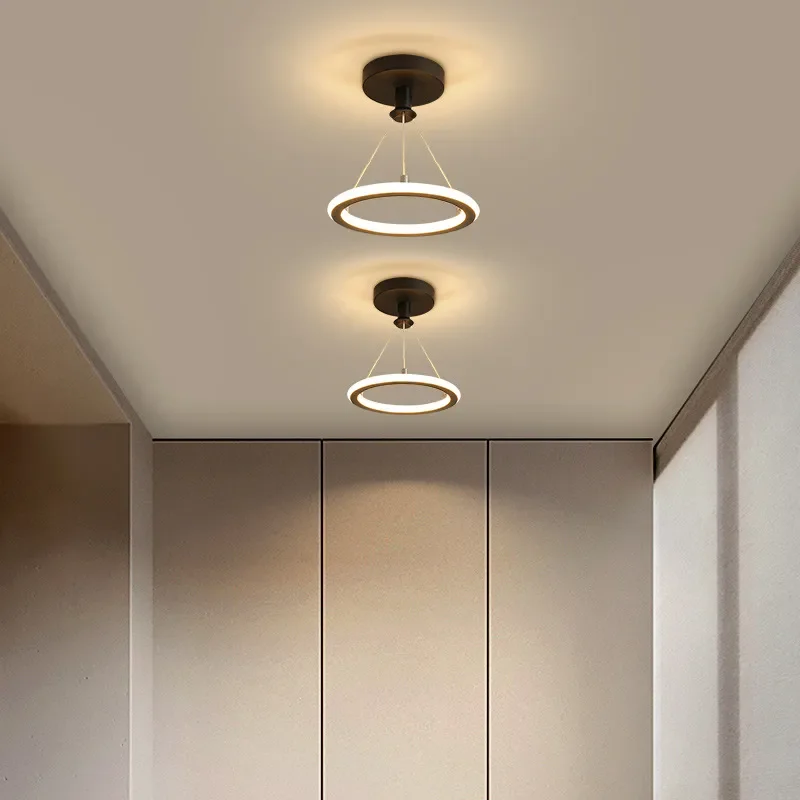 Nordic Simple Round Pendant Light Ceiling Modern Led Hanging Lamps Kitchen Island Chandeliers Dining Room Decor Illumination