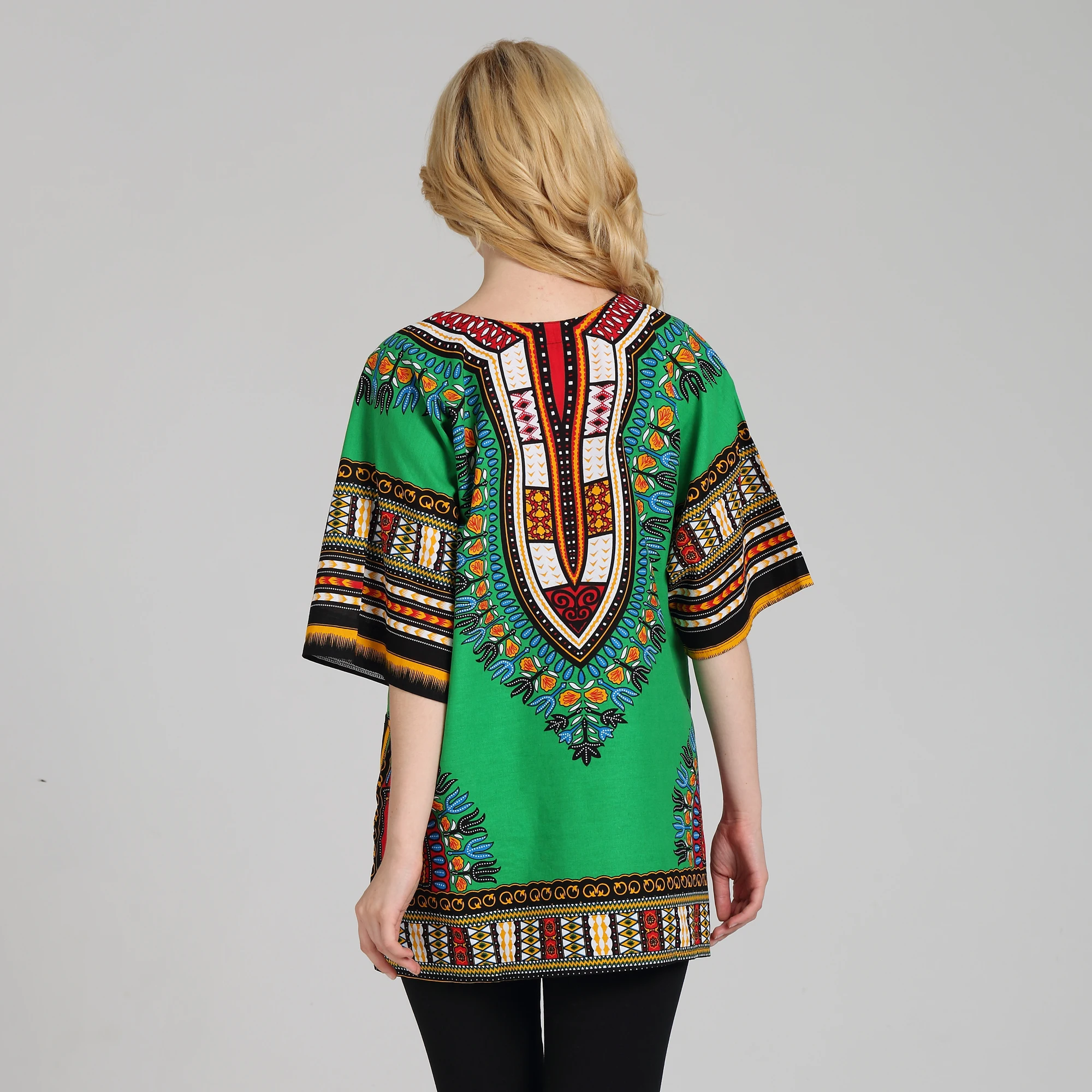 Traditional African Dashiki Shirt in Light Thin Grade Batik Cotton African Cuba Havana Beach Shirt Poncho