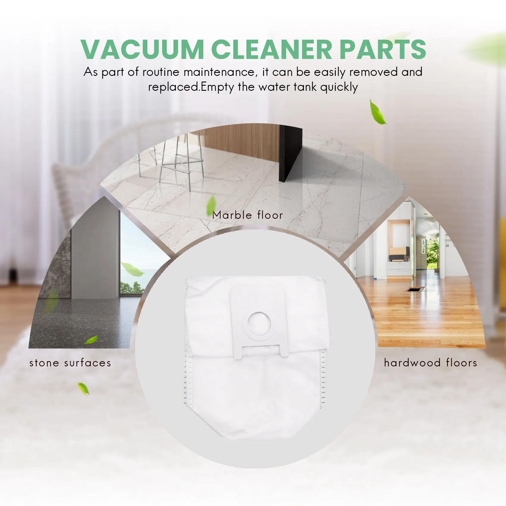 10Pcs Dust Bag for Roidmi EVE Plus Vacuum Cleaner Parts Household Cleaning Replace Tools Accessories Dust Bags