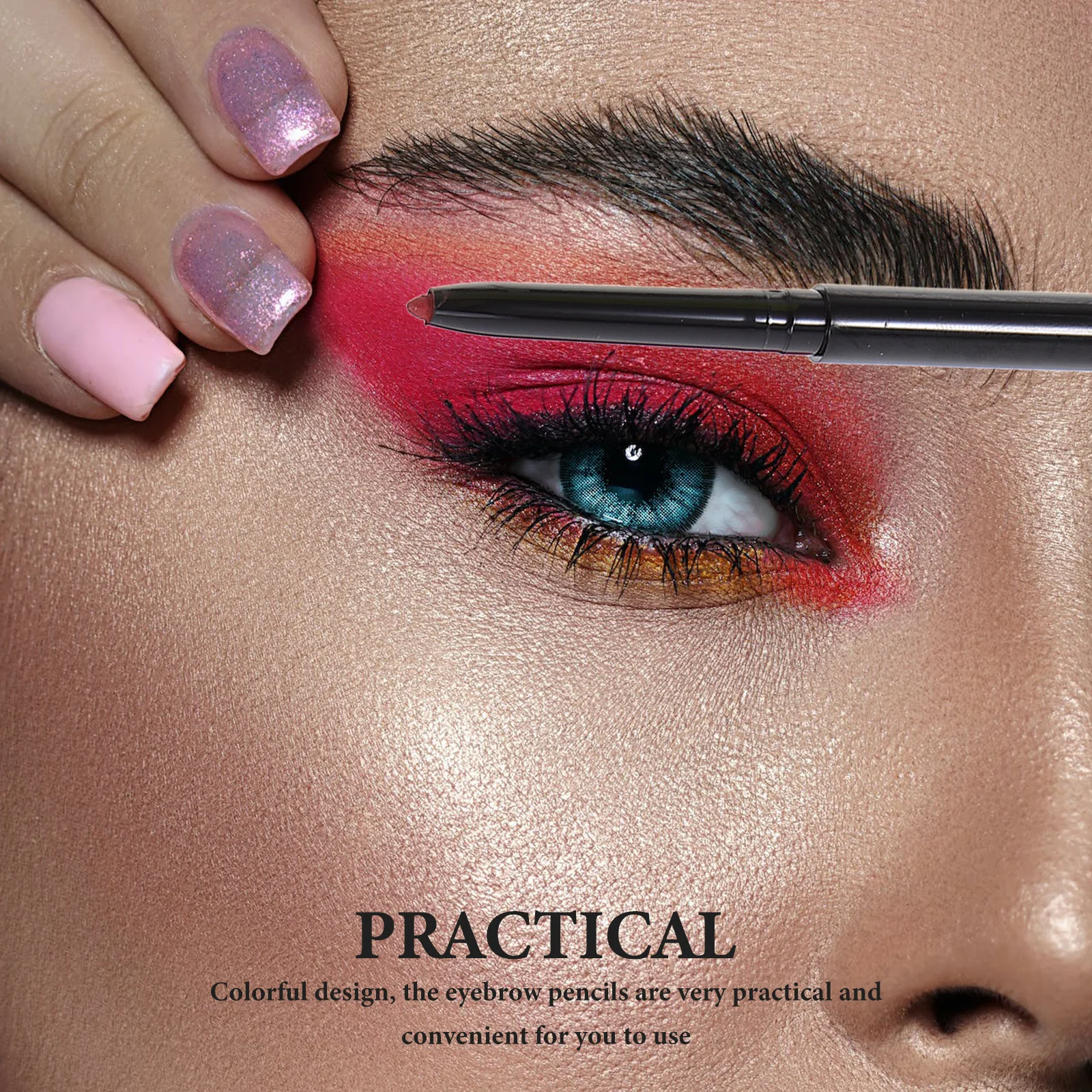12 Uds lápiz de cejas impermeable delineador de ojos suave lápiz de dibujo para mujeres herramientas de maquillaje suministro sombra de ojos multifuncional