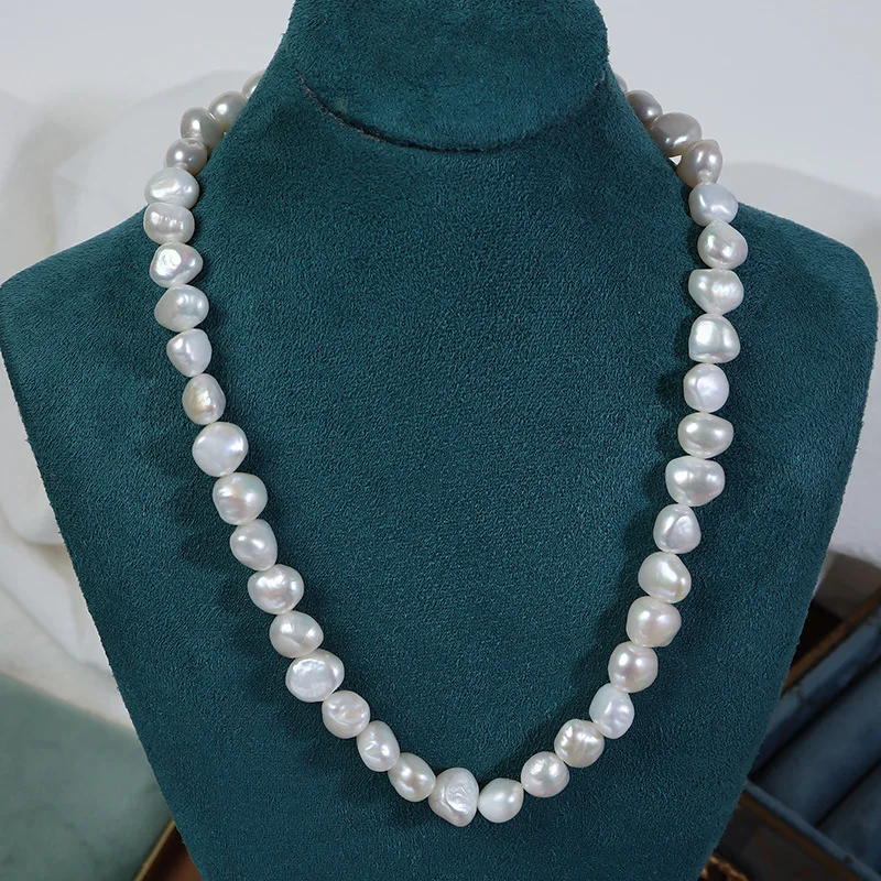 

New Fashion Natural Baroque Pearl Necklace for Women Wedding Jewelry Irregular Nuggets Baroque Freshwater Pearl Choker Necklace